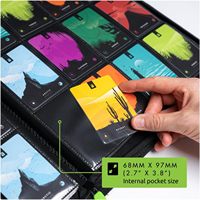 Classeur de cartes TCG en PU de qualité supérieure, 12 pochettes, 480 cartes, motif couleur personnalisé, fermeture éclair, pages à chargement latéral