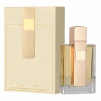 Flacon de parfum carré de luxe en verre, notes musicales, flacon pulvérisateur doré, emballage cosmétique transparent vide avec pompe