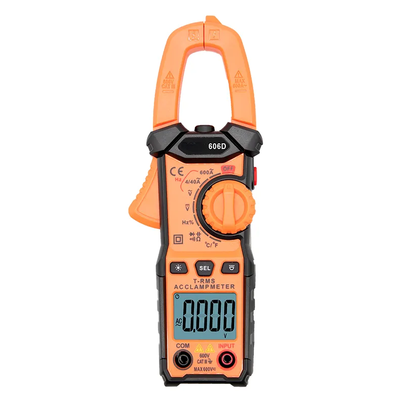 DECCA Clamp Meter Digital RMS asli 3 3/4 Digit, klem ukuran 32 mm AC DC 600V 600A multimeter