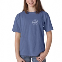 Camiseta de algodón 100% personalizada de fábrica, camiseta barata de cuello redondo de estilo informal para niños y niñas, camiseta de tela de punto transpirable para niños