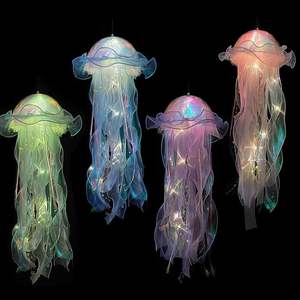 Lámpara colgante de medusas, lámpara colgante de medusas coloridas para decoración de sala de estar, linterna colgante de medusas - Product Image 1