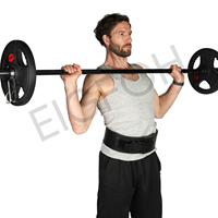 Barre de musculation EIGFOH en acier noir mat 1,2 2,2 m de haute qualité pour la maison, durable, antidérapante, capacité maximale de 500 à 700 livres, 10 à 20 kg