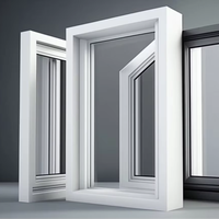 Fenêtre à battant en PVC personnalisée, double vitrage trempé, isolation thermique, moustiquaire en acier inoxydable, design moderne pour cuisine et villa