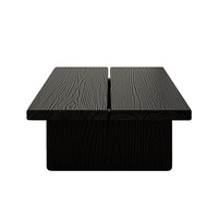 Table basse moderne de luxe en bois massif, table à thé en bois pour salon, mobilier de salon, vente en gros, logo personnalisé, 2 pièces