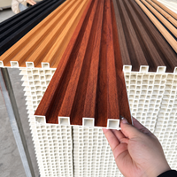 Panel de Pared Acanalado WPC, Alternativa de Madera en PVC 3D, Paneles de Plástico para Interiores Comerciales/Cocina/Gimnasio, Estilo Moderno Chino