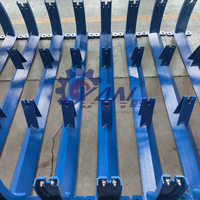 Support de rouleau de convoyeur en acier anti-corrosion à pulvérisation électrostatique réglable et personnalisé pour système de convoyeur à bande XAN