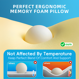 Oreiller ergonomique moderne en <span class=keywords><strong>mousse</strong></span> à mémoire <span class=keywords><strong>de</strong></span> forme <span class=keywords><strong>de</strong></span> forme rectangulaire, soutien orthopédique du cou, soulagement <span class=keywords><strong>de</strong></span> la douleur cervicale, respirant, antistatique - Product Image 6