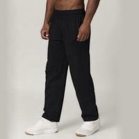 Automne hiver hommes 100% coton cordon vêtements de course actifs pantalons de survêtement décontractés évacuation de l'humidité entraînement survêtement pantalon avec poches