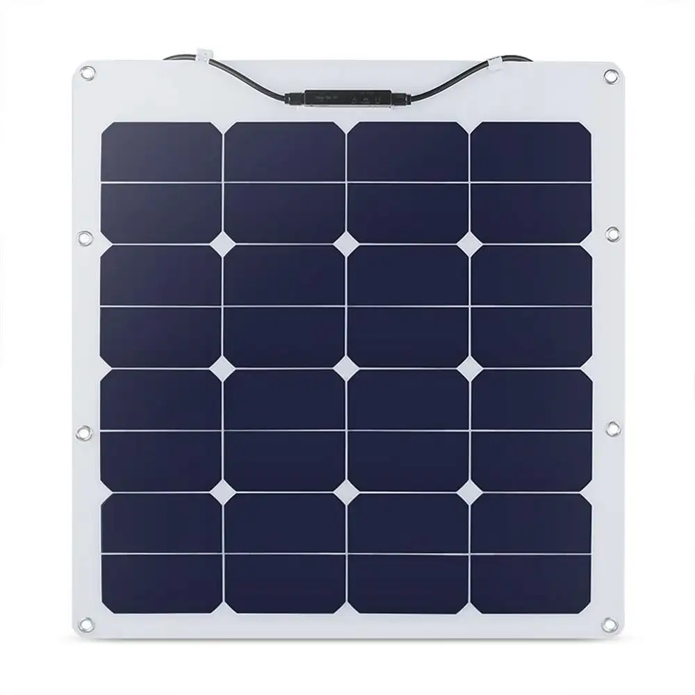 単結晶小型50WカールーフRVキャラバンモノセミフレキシブル太陽光発電格安ソーラーパネル中国