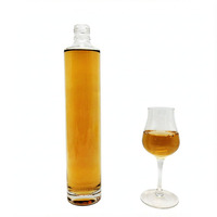 Bouteilles en verre personnalisées avec logo décalcomanique couleur pulvérisée pour spiritueux (brandy, rhum, tequila, vodka, whisky)