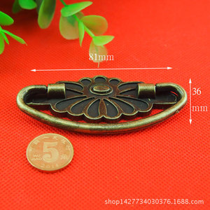 Antique Drawer Handle 81x36mm Alloy Pull For <b>Boxes</b> And Wooden <b>Crates</b> Durable Design - Product Image 1