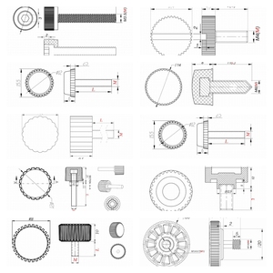 Trung Quốc nhà sản xuất M4 M5 M6 M8 thép không gỉ núm vít đầu đen có thể điều chỉnh có khía ngón tay cái xử lý tiêm đúc Đen - Product Image 4