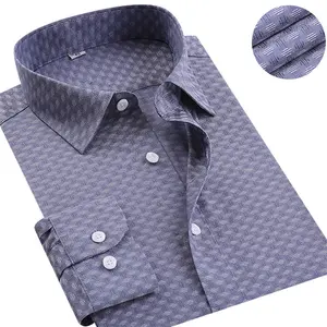 Higher Quality Striped Shirt Slim Fit Non Iron Shirts For Men Long Sleeved Chemise Homme Cotton Mens Dress Shirts