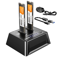 MAIWO M.2 NVMe Dual Disk Solid State SSD Hard Disk Copy Machine Antarmuka Tipe-C USB3.2 Basis Transfer Kecepatan Tinggi untuk Laptop PC