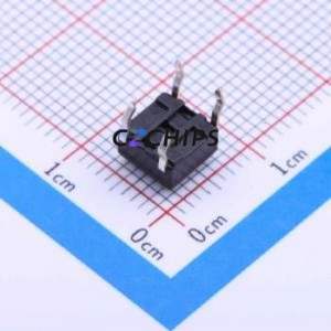 SKHHALA010 Tactile Switch Through hole Component (THT)-4P,6x6mm Switch Single Pole Single Throw Round Button Through Hole 6mm - Product Image 2