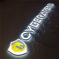 Enseigne LED personnalisée haute luminosité en acrylique, lettres publicitaires lumineuses rétroéclairées et frontales pour entreprise
