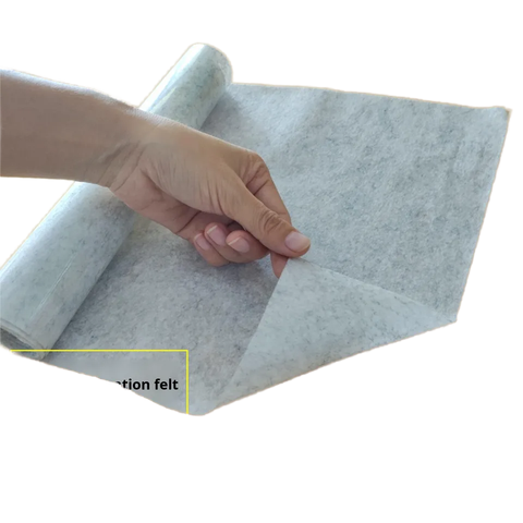 0.7-1mm Gray Condensation Felt PE Film Composite Non-Woven Fabric Self-Adhesive for Noise Reduction Color Steel Materials
