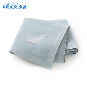 Mimixiong OEKO Tex - Mantas de Algodón Tejidas para Bebés Recién Nacidos con un Bonito Diseño de Palomas - Product Image 1