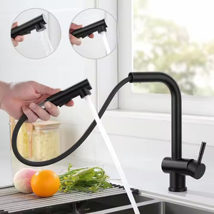 Paslanmaz çelik mutfak musluk uzatılabilir duş lavabo bataryası dokunun düşük basınçlı dönebilir mutfak musluk - Product Image 2