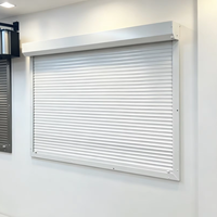 Fenêtre à Volet Roulant de Sécurité Personnalisée pour Villa Moderne, en Alliage d'Aluminium, Automatique, Durable, Écologique, Résistante au Vent et aux Ouragans