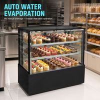 Vitrine Réfrigérée de Pâtisserie Professionnelle pour Boulangerie, Congélateur de Présentation de Gâteaux avec Éclairage LED, Réfrigérateur de Vitrine pour Pâtisserie