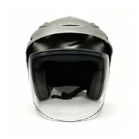 Nouveau casque de moto ouvert FGN pour adulte avec visière et mentonnière en PP, doublure en polyester