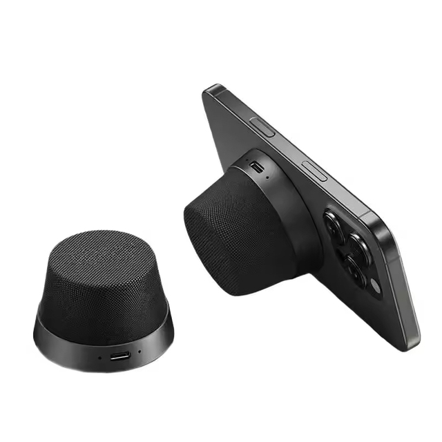 New Magnetic Mini Speaker with High Appearance and High Texture Phone Stand 2-in-1 Portable Car Bluetooth Speaker