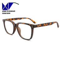 Monture de prescription carrée transparente OEM personnalisée taille 52-20-140 avec verres TAC anti-lumière bleue pour adultes unisexe UWIE