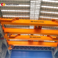 Pont roulant à double poutre robuste sur rail, capacité 20, 32, 50, 80 tonnes, avec chariot électrique, pour applications en atelier