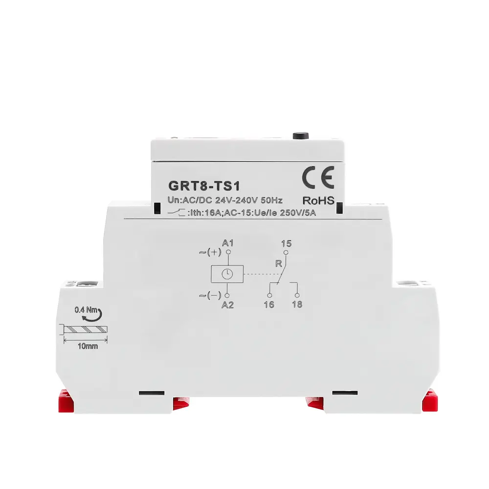 GEYA GRT8-TS1-240 AC DC 24V 240V 1SPDT מדרגות מתג בקרת זמן ממסר לבקרת תאורה