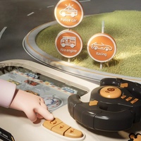 Jeu de Course pour Enfants avec Volant de Simulation, Conduite Évitement d'Obstacles, Aventure et Casse-Tête, Jeu de Table d'Intérieur
