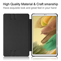 Funda para Tablet con Textura de Piel de Vaca, Material TPU, Plegable en Tres Partes, con Soporte, para Tab A7 Lite 8.7 T220 T225, Perfecta