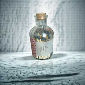 Bottled <b>Matches</b> 50 Pcs Wood Premium For Scented Candles Vintage Style Gift Set - Product Image 2