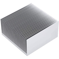 Grand dissipateur thermique en aluminium 27 ailettes en oxyde d'argent pour module IC PC ordinateur LED PCB découpe personnalisée pliage soudage traitement