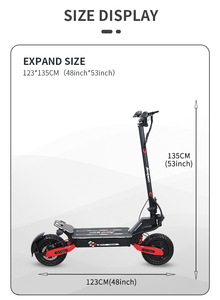 สกู๊ตเตอร์พับได้ 750W *2 มอเตอร์คู่ 52v23.4AH 45กม./ชม. สำหรับทุกสภาพพื้นผิว สำหรับวันหยุดสุดสัปดาห์ T3 สกู๊ตเตอร์ T3 T3 - Product Image 3
