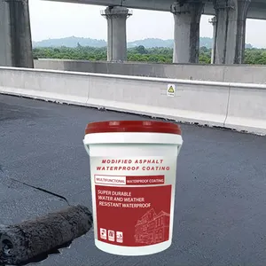 Bitume Ciment d'asphalte modifié par pulvérisation imperméable à l'eau Peinture extérieure pour routes et ponts en béton Revêtement en caoutchouc Sbs