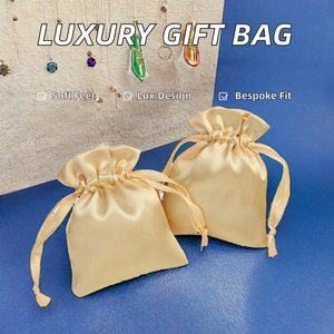 Lusso satinato 7*9cm nuovo pacchetto di Design borsa per parrucca anelli <span class=keywords><strong>orecchini</strong></span> collana rotonda sacchetto regalo - Product Image 2
