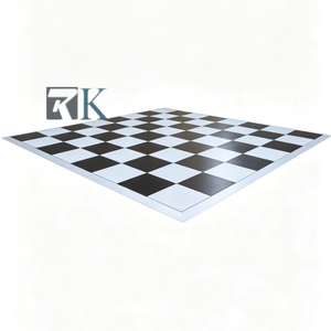 Portable Dance Floor Party Wedding Event Flooring with PVC <b>Platform</b> Aluminum Edging - Product Image 1