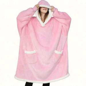 Custom <b>Blanket</b> <b>Hoodie</b> Oversized Sublimation Winter Pajamas Warm Hooded <b>Blankets</b> Sherpa Wearable <b>Blanket</b> Oodie Oversized <b>Hoodie</b> - Product Image 2