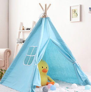 Tienda de campaña infantil portátil de lona de algodón, tipo <span class=keywords><strong>tipi</strong></span> indio, para deportes, juegos, playa y decoración de fiestas - Product Image 5
