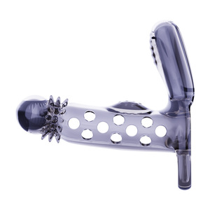 Anillo Vibrador para Pene con Doble Estimulador y Diseño de Cabeza de Cristal para Uso Adulto - Product Image 2