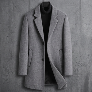 Men's High Quality Business-Casual Winter Trench Coats & Long Overcoats in Wool/Cashmere Blends - Product Image 3