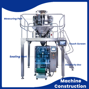 Machine d'emballage VFFS automatique pour nourriture sèche <span class=keywords><strong>chien</strong></span>/chat,fourrage animal,grains,haricots,noix,1kg sachet oreiller - Product Image 4
