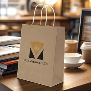 Bolsas de Papel con Fondo Cuadrado Personalizadas por el Fabricante Chino para Llevar Comida de Café y Restaurantes con Logotipo - Product Image 3