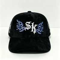 Gorra de Béisbol Personalizada con Logotipo, 5 Paneles, Gamuza, Perfil Bajo, Estructurada, Letra Bordada en 3D, Alta Calidad, Ajustable para Hombre