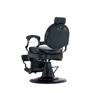 Modern Men's Vintage European Oil Head Barber Chair Heavy-duty Hydraulic Pump Leather Seat Reclining 360 Degree Swivel Folding - Product Image 2