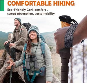 <span class=keywords><strong>Bastones</strong></span> de <span class=keywords><strong>Trekking</strong></span> con Empuñadura de Corcho, Ligeros, Ajustables, Plegables, con Bolsa de Almacenamiento y Accesorios, 135 cm - Product Image 6