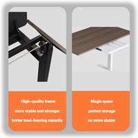 Cadre de bureau élévateur électrique motorisé de conception minimaliste Support en métal à hauteur réglable pour une utilisation au bureau Pieds de bureau debout ergonomiques