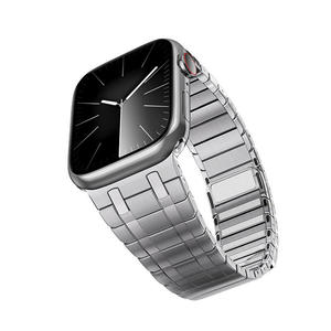 Factory Wholesale Streamlined Stainless Steel Watch <b>Strap</b> for Apple Watch Ultra 2 1 49 45 44 42mm Magnetic Design Watch Band - Product Image 1