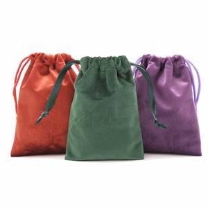 Petit sac de voyage en velours à cordon pour bijoux, colliers, bagues, cadeaux de Noël, de mariage, de bonbons, personnalisable avec logo - Product Image 1
